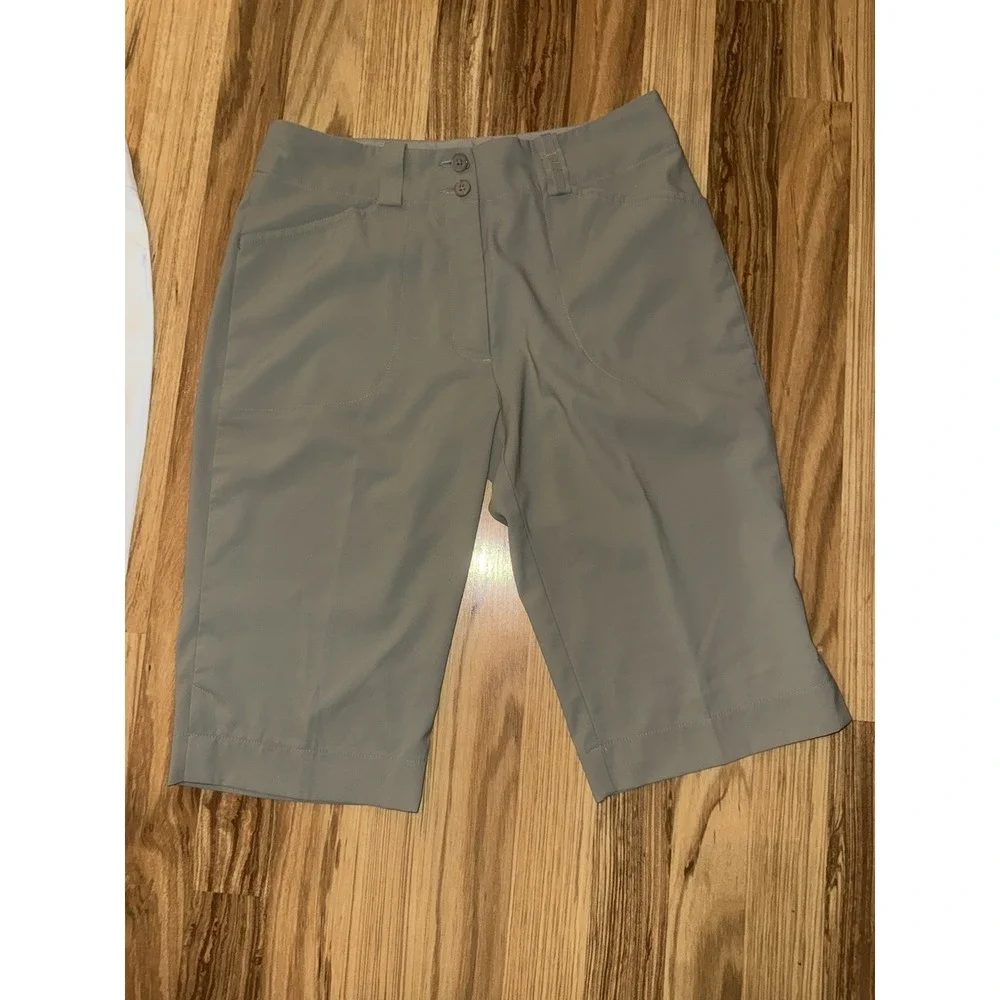 Nike‎ Golf Fit Dry Athletic Bermuda Shorts Women's Sz 4 Lot White Green